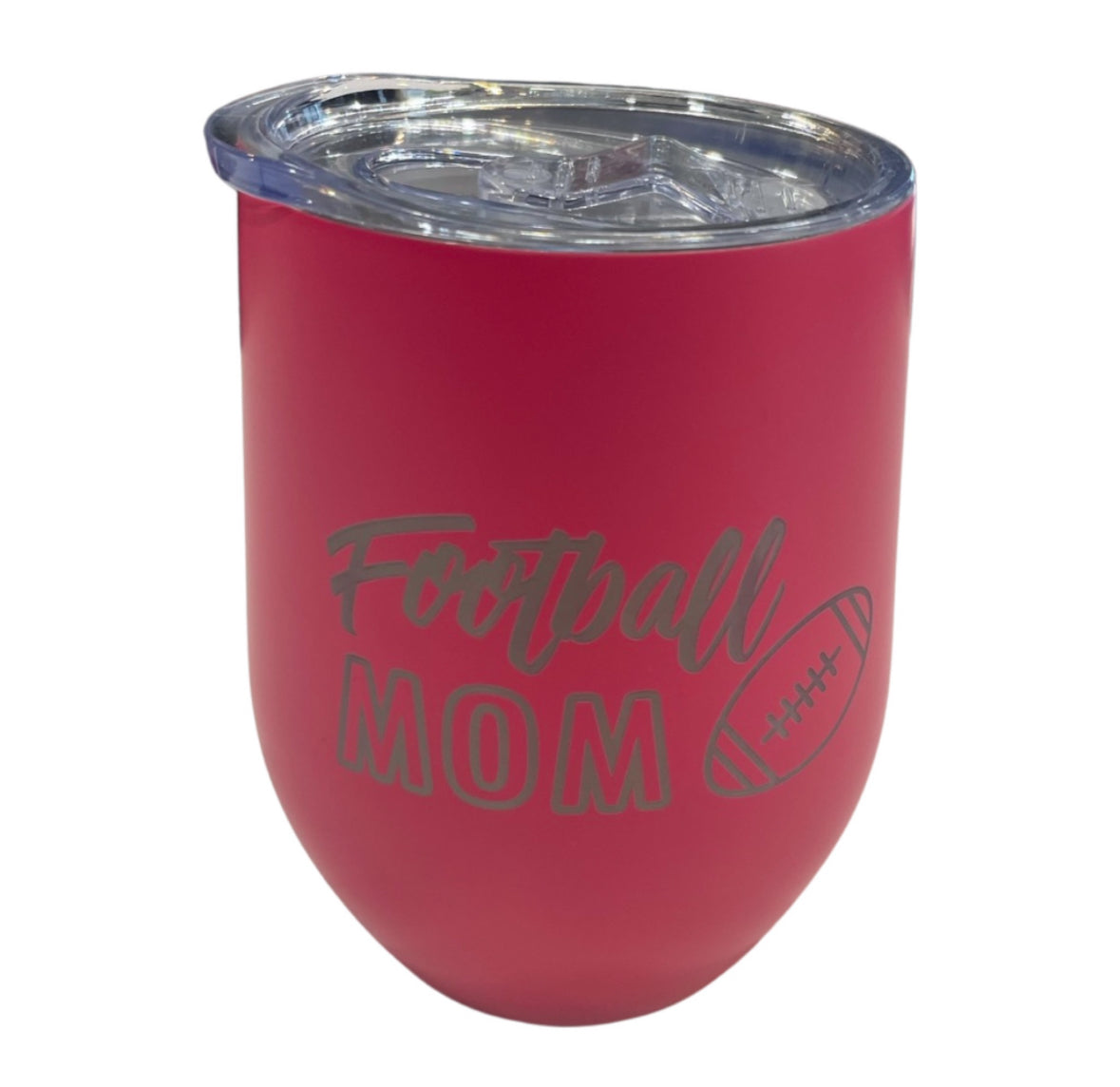 Football Mom 12oz Insulated Glass 