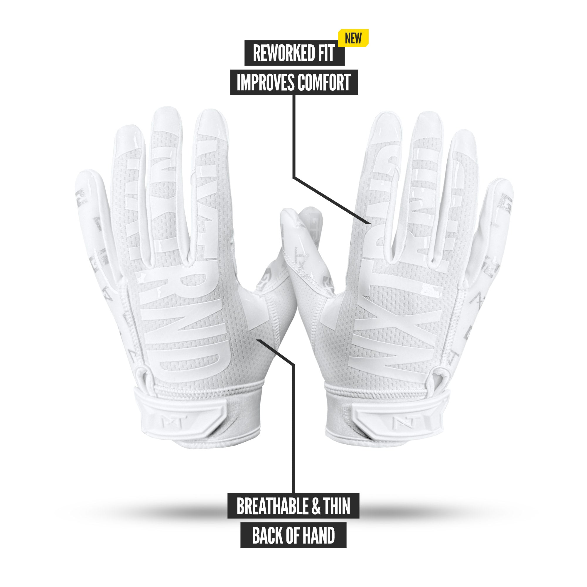 NXTRND G2® Pro Football Gloves White gant de football blanc