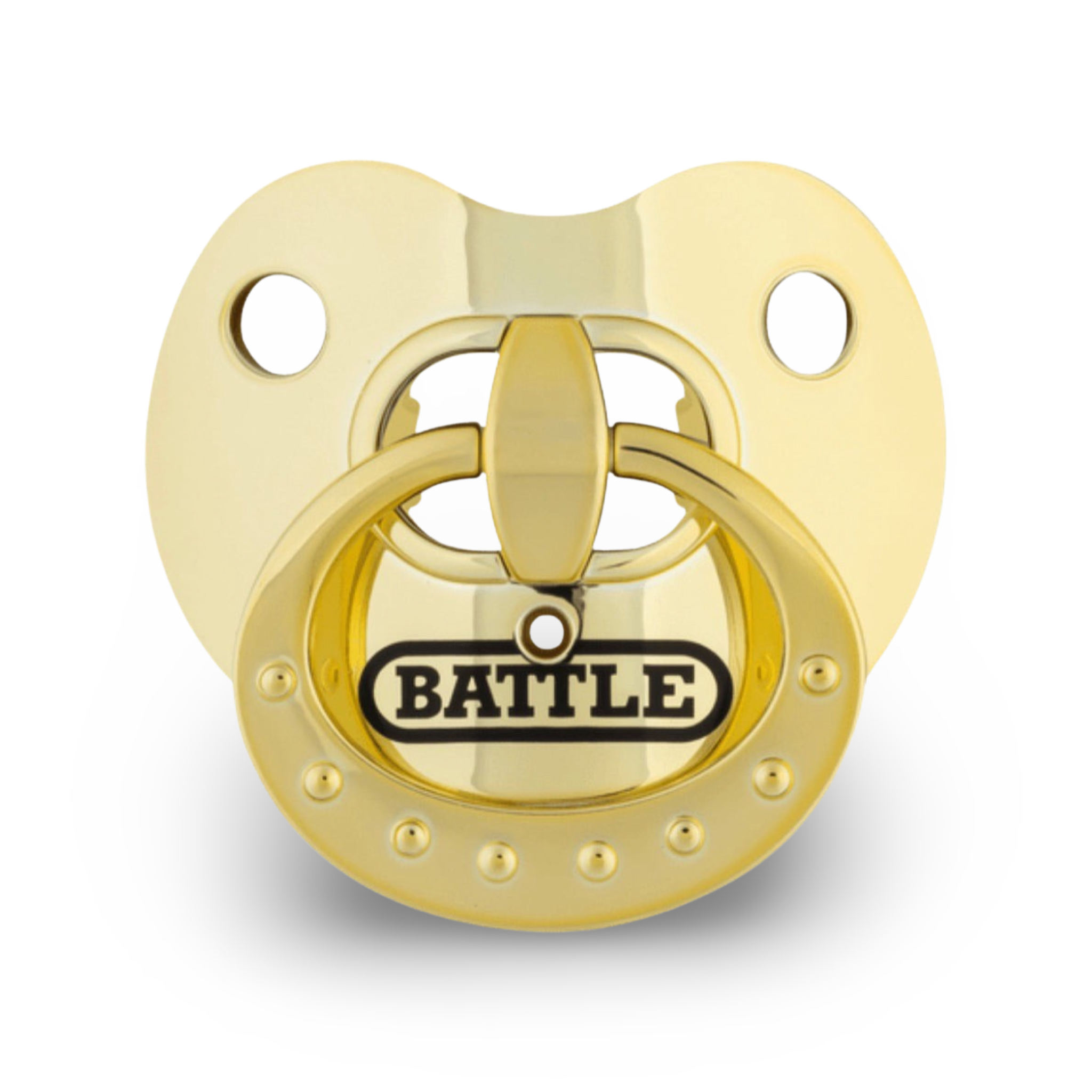 Battle "Binky" Oxygen Football Mouthguard - Chrome Gold