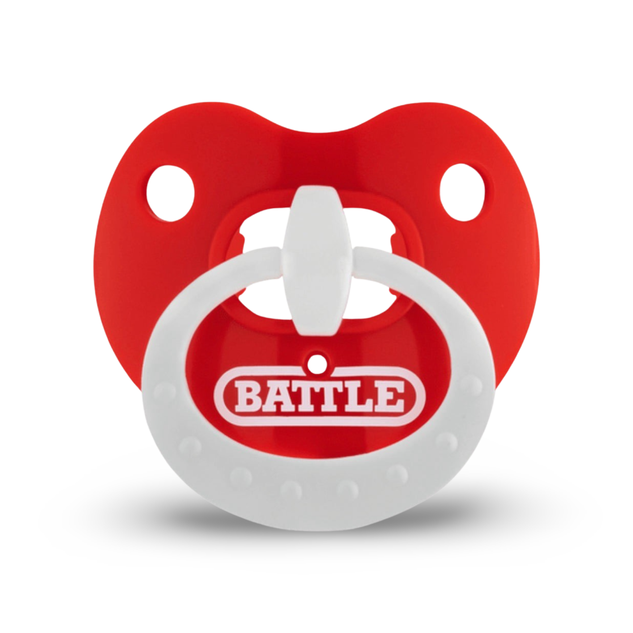 Battle "Binky" Oxygen Football Mouthguard - Red/White