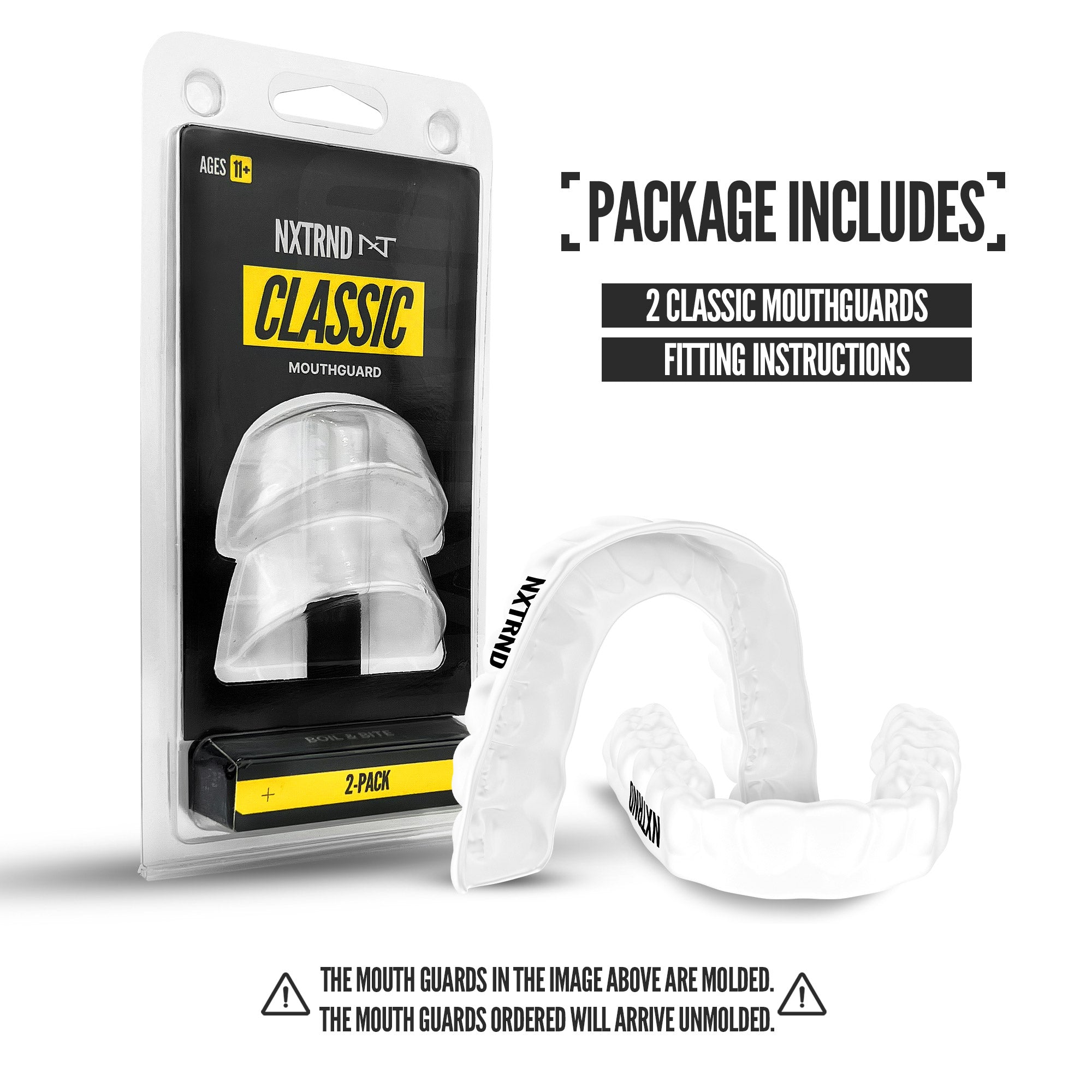 Nxtrnd Classic Black (2 Pack) protège-dents
