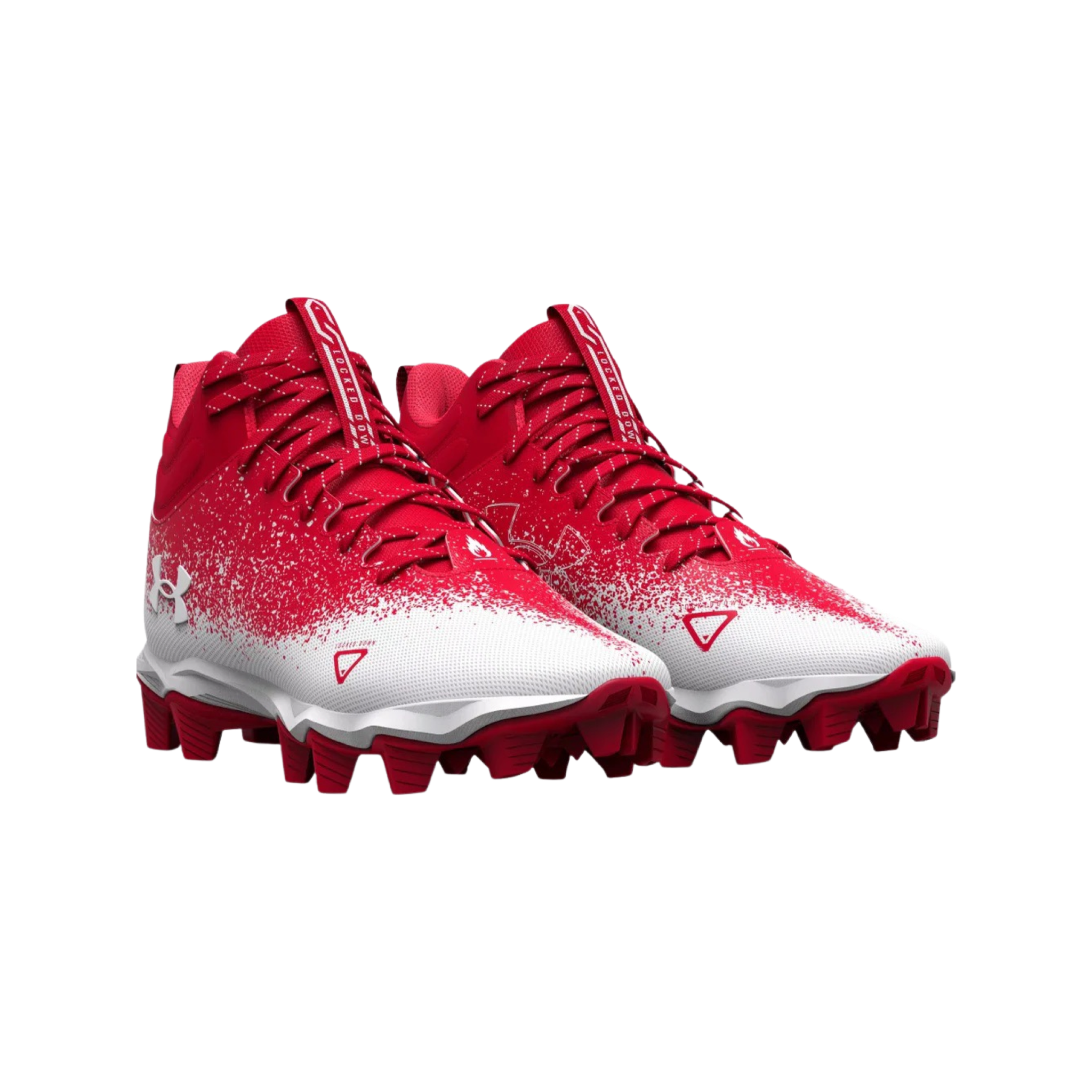 Under Armor Kids' Spotlight Franchise RM Football Cleats - Red- Children's football shoes in red color
