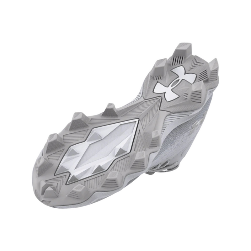 Under Armour Kids' Spotlight Franchise RM Football Cleats - White-Soulier de football pour enfant couleur blanc