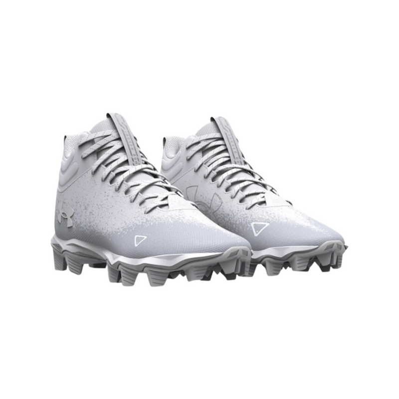 Under Armour Kids' Spotlight Franchise RM Football Cleats - White-Soulier de football pour enfant couleur blanc