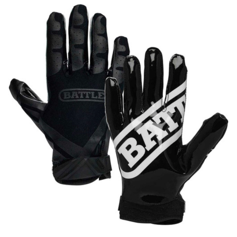 Double Threat Football Receiver Gloves/Gloves Adult - Black