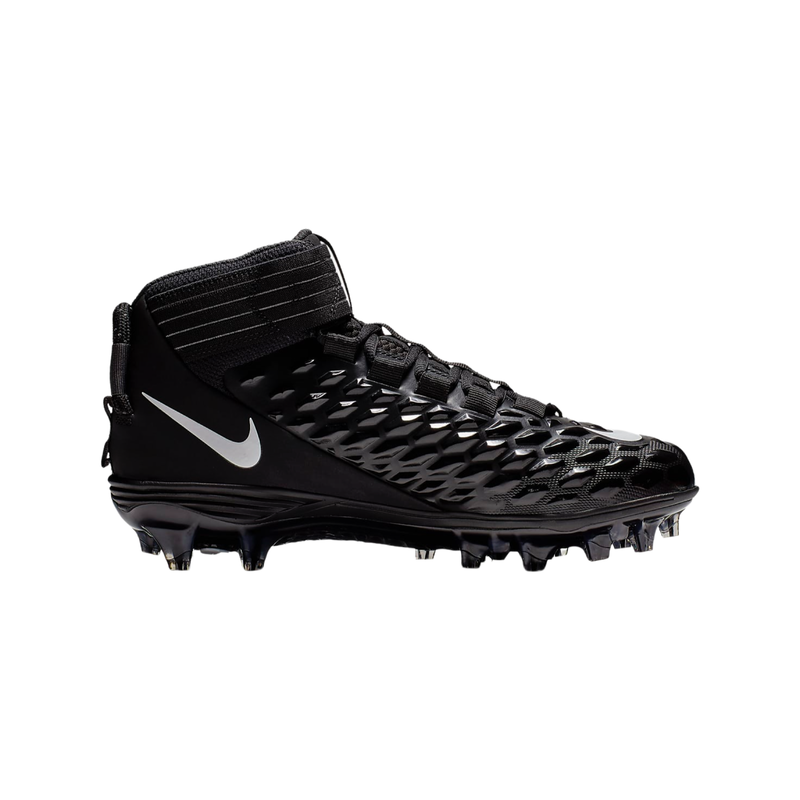 Nike Men's Force Savage Pro 2 Mid Football Cleats - Black (Wide)- Soulier de football pour Lineman