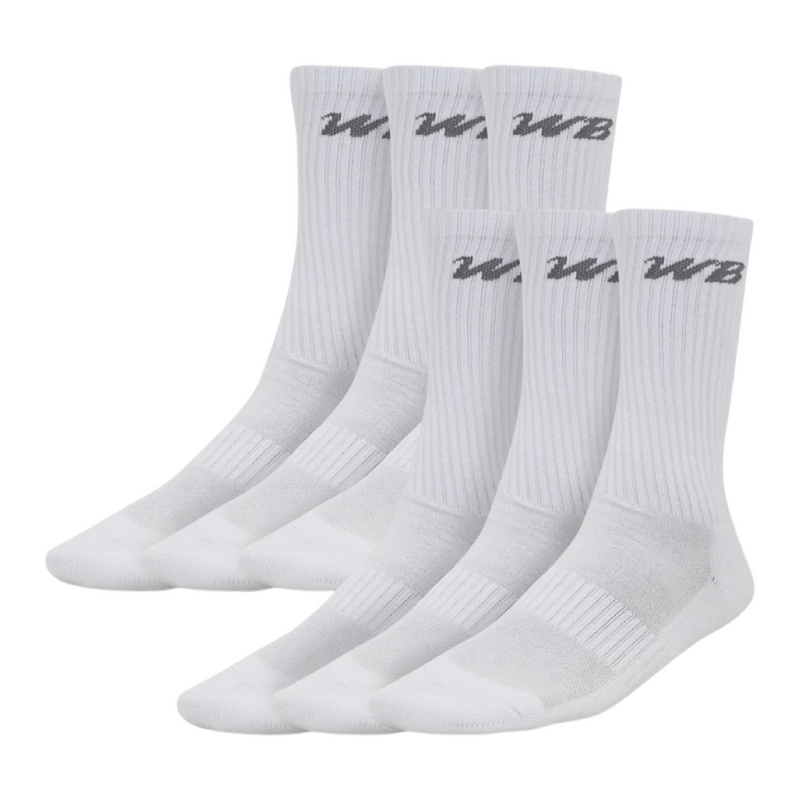 WEBall sport socks white pack of 6